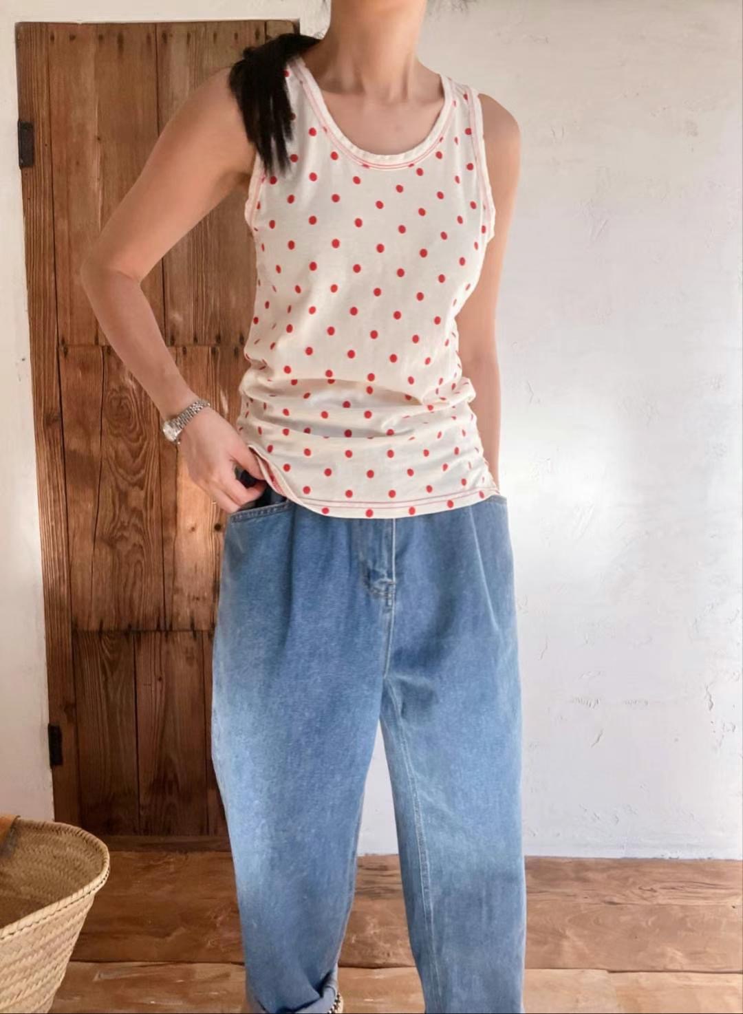 FEBRUUARY韓國直郵女裝新款時尚熱賣休閑職業24秋夏吊帶背心WOODEN吊帶/背心