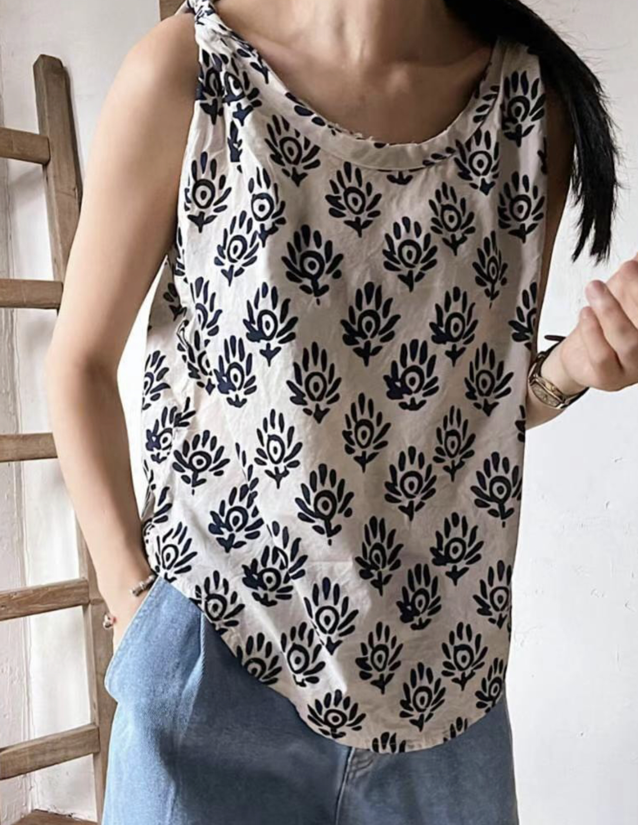 FEBRUUARY韓國直郵東大門代購女士新款職業真品時尚吊帶背心WOODEN吊帶/背心圖色2