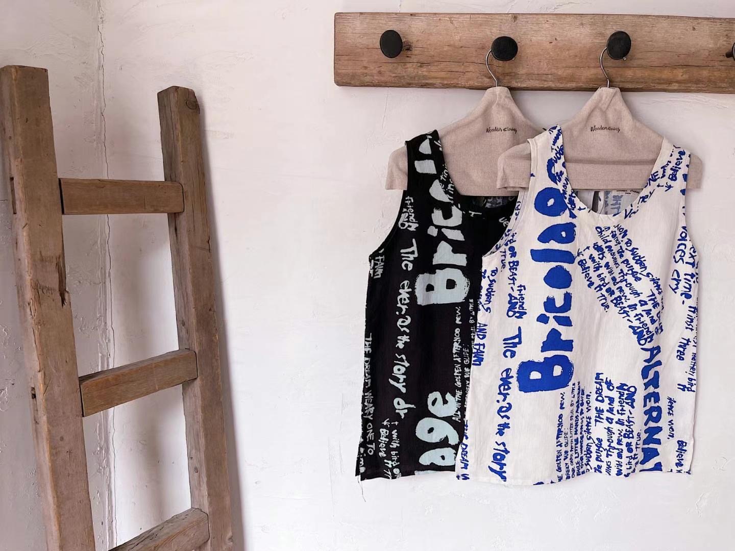 FEBRUUARY韓國直郵東大門實拍女士新品休閑職業推薦吊帶背心WOODEN吊帶/背心