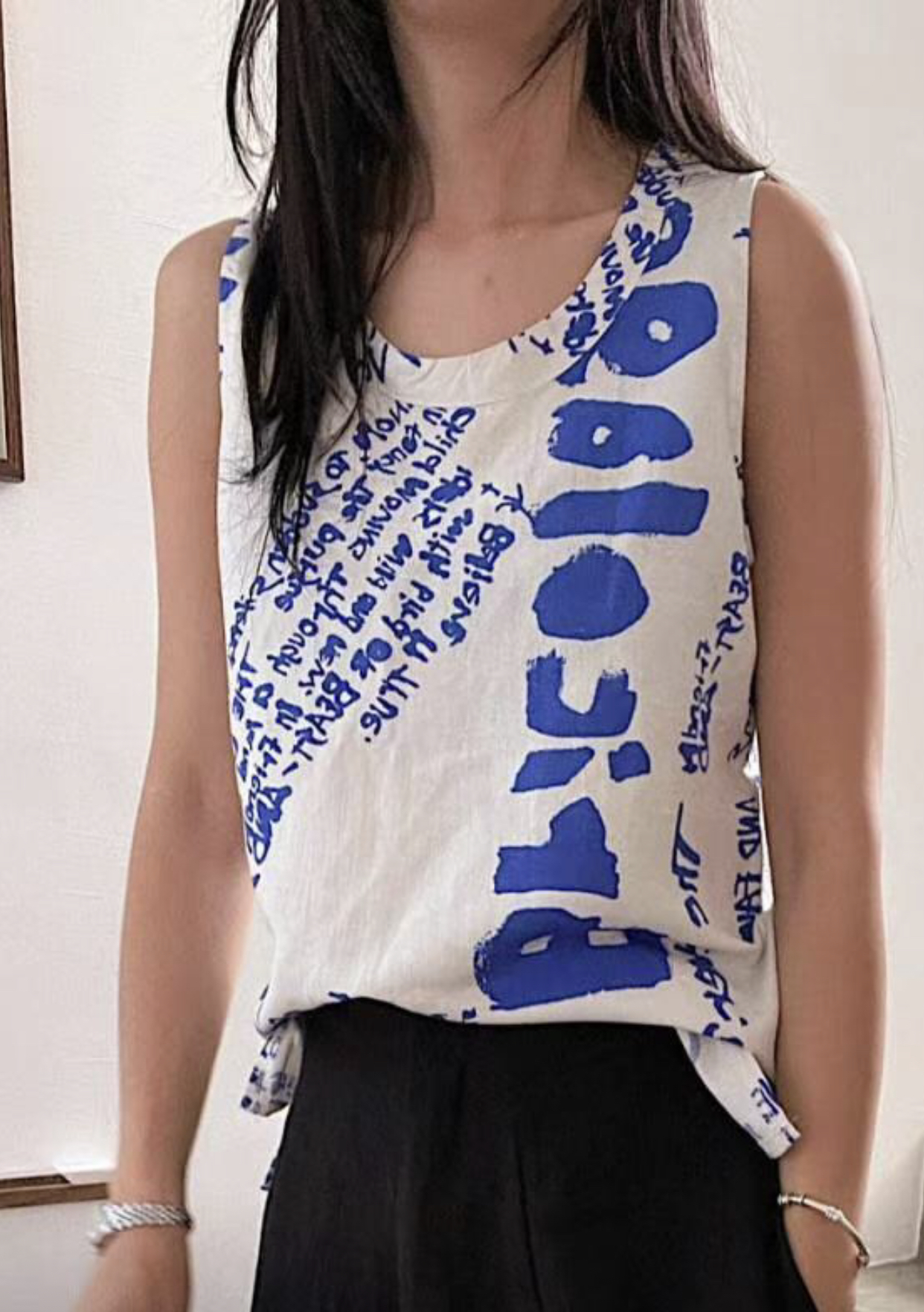 FEBRUUARY韓國直郵東大門實拍女士新品休閑職業推薦吊帶背心WOODEN吊帶/背心圖色1