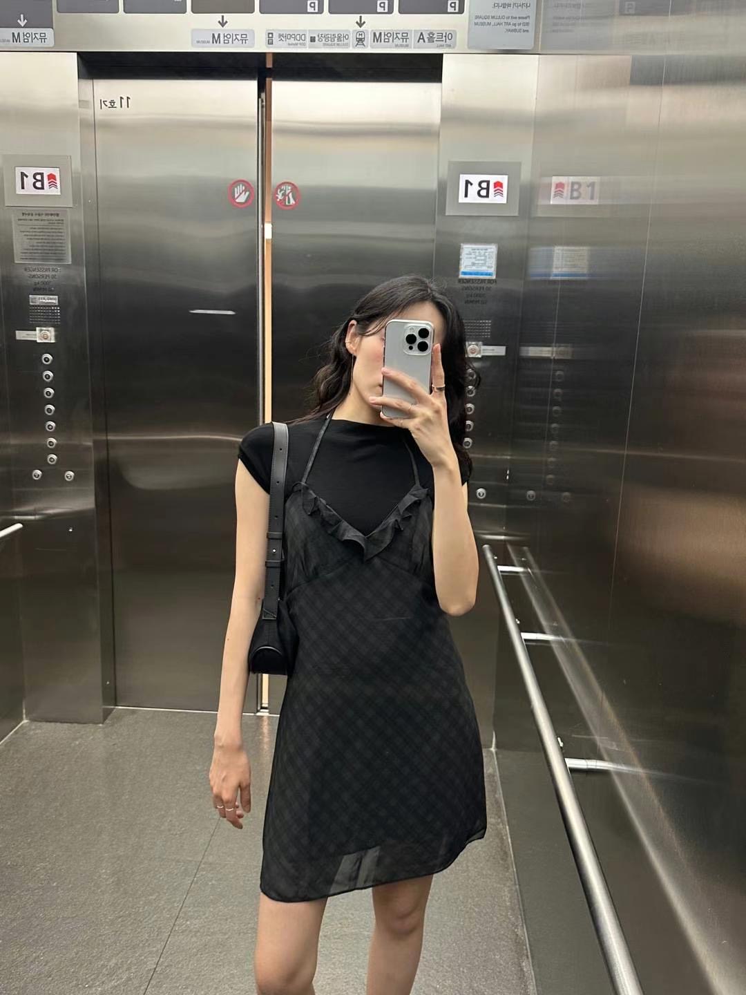 STREET直郵韓國代購女裝新款休閑熱賣24秋夏時尚真品連衣裙STREET連衣裙