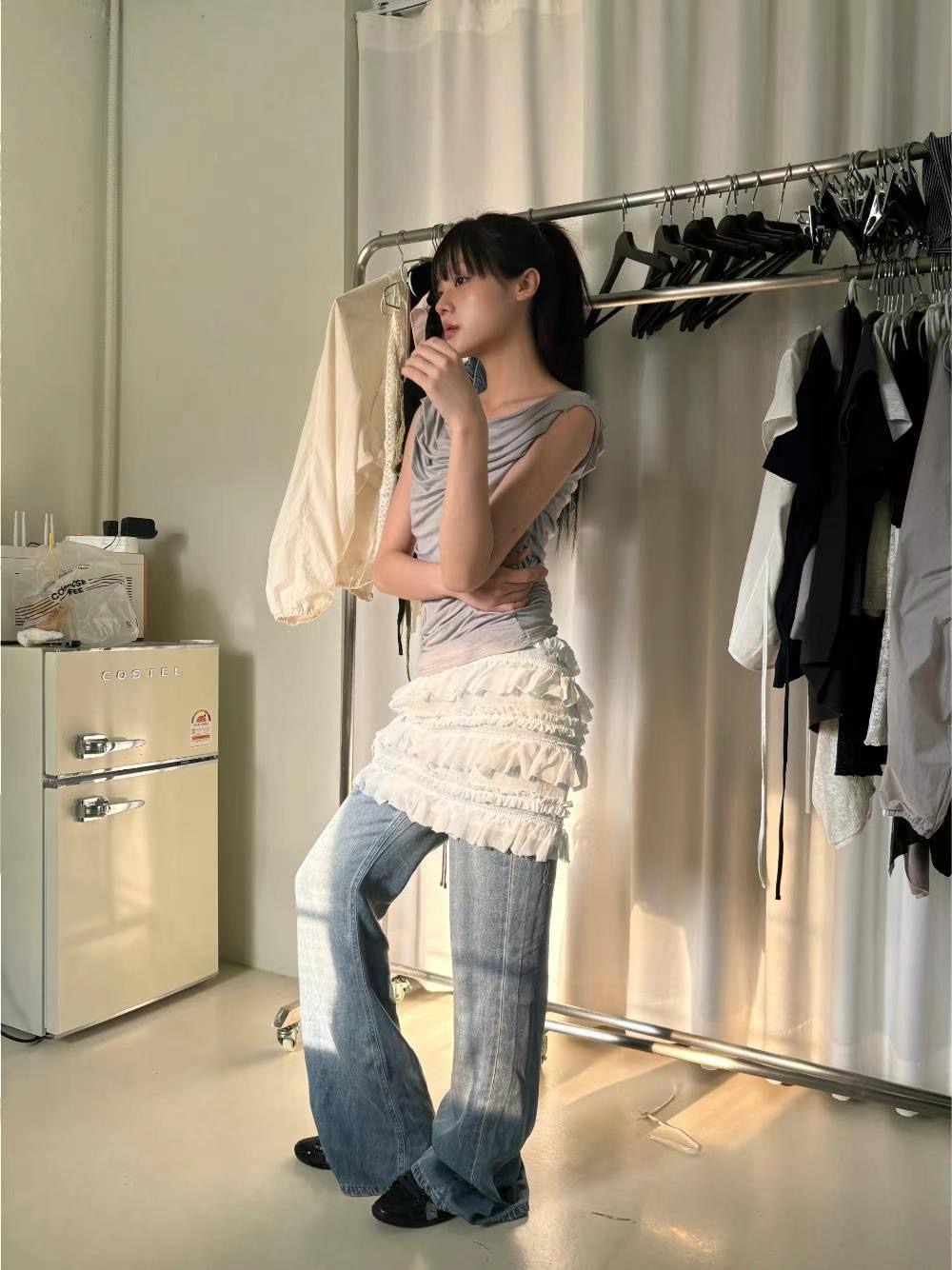 STREET韓國直郵女士新款休閑時尚熱賣推薦人氣真品吊帶背心STREET吊帶/背心