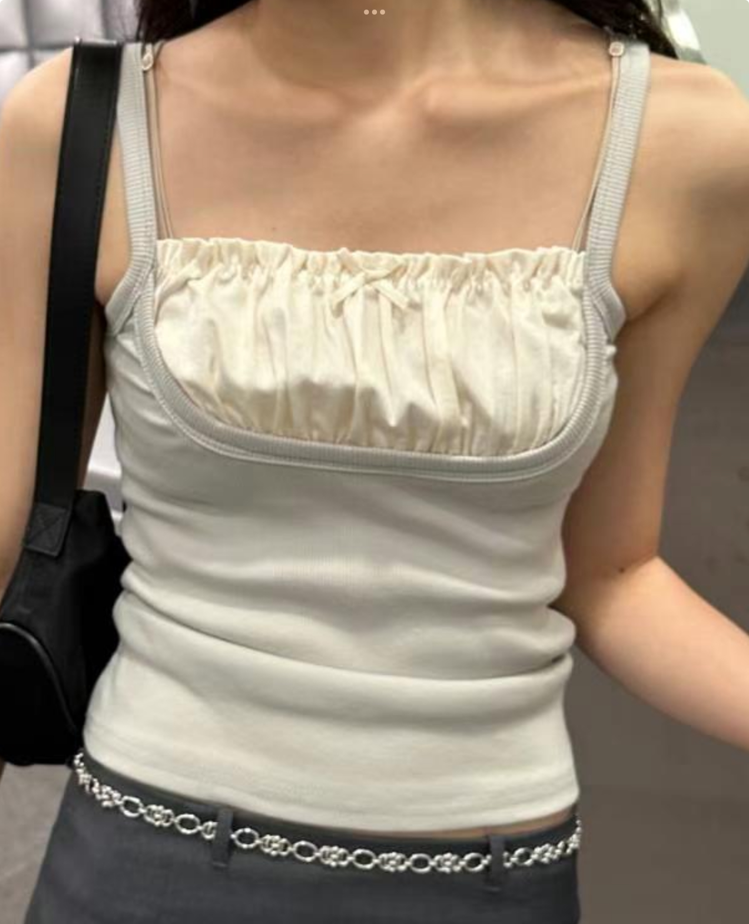 STREET直郵韓國代購女士新品熱賣職業24秋夏吊帶背心羅紋STREET吊帶/背心