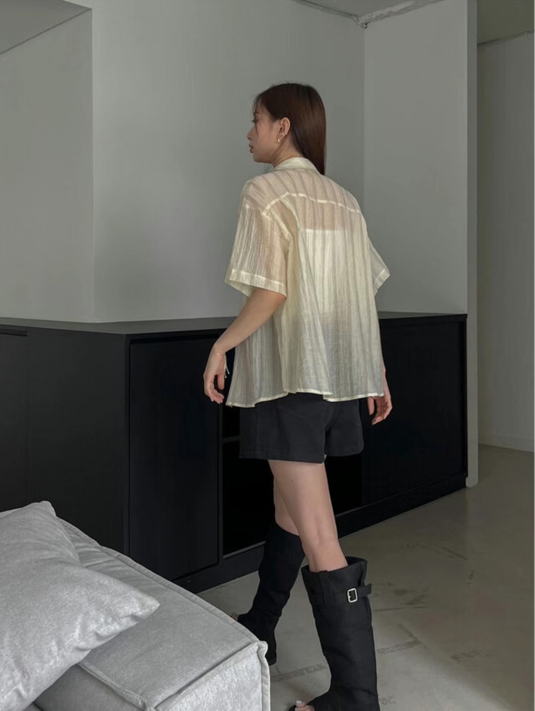 ALL OF US韓國直郵東大門代購女裝新品24春夏襯衫蕾絲衫ALL OF US襯衫/蕾絲衫