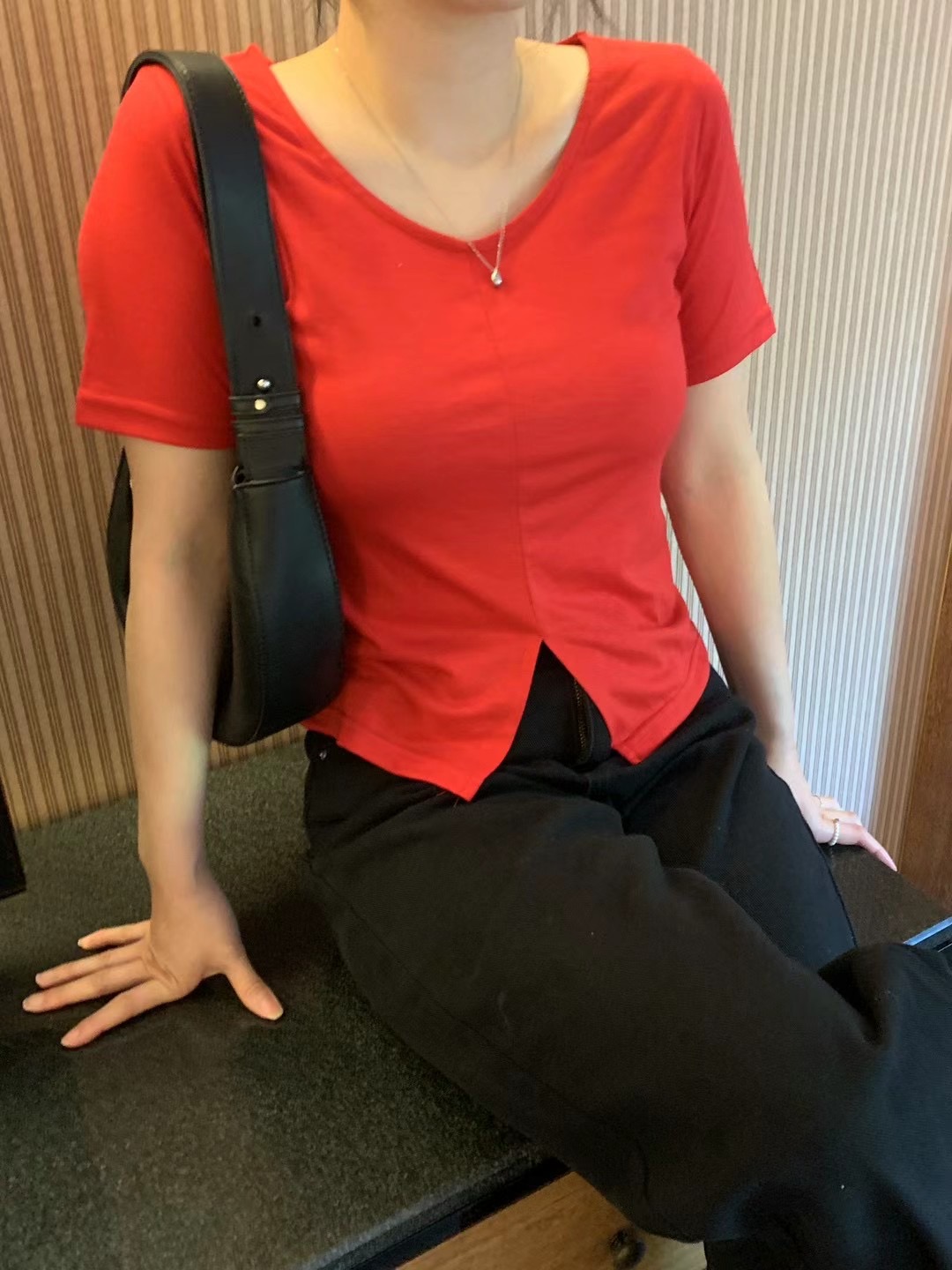 HIDEWAY韓國直郵東大門實拍女裝新款熱賣人氣時尚推薦休閑T恤HIDEWAYT恤圖色3
