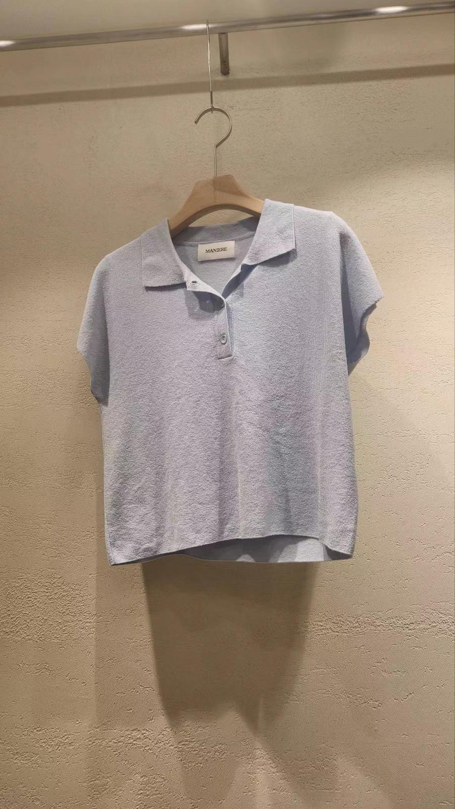 MANIERE直郵韓國代購女裝新品時尚推薦熱賣24春夏休閑T恤THEMAINT恤