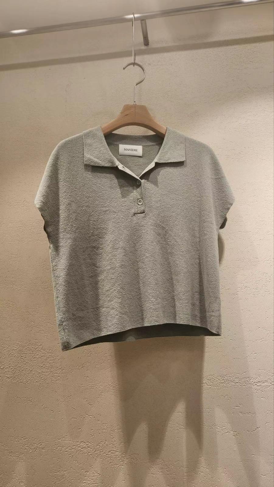 MANIERE直郵韓國代購女裝新品時尚推薦熱賣24春夏休閑T恤THEMAINT恤圖色3