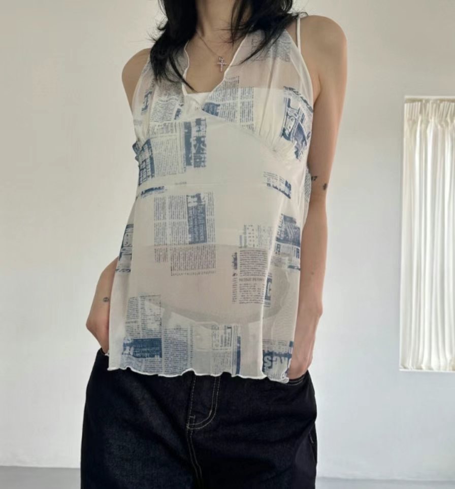 AUGUSTLOUNGE韓國直郵東大門實拍女裝新品職業休閑吊帶背心AUGUSTLOUNGE吊帶/背心