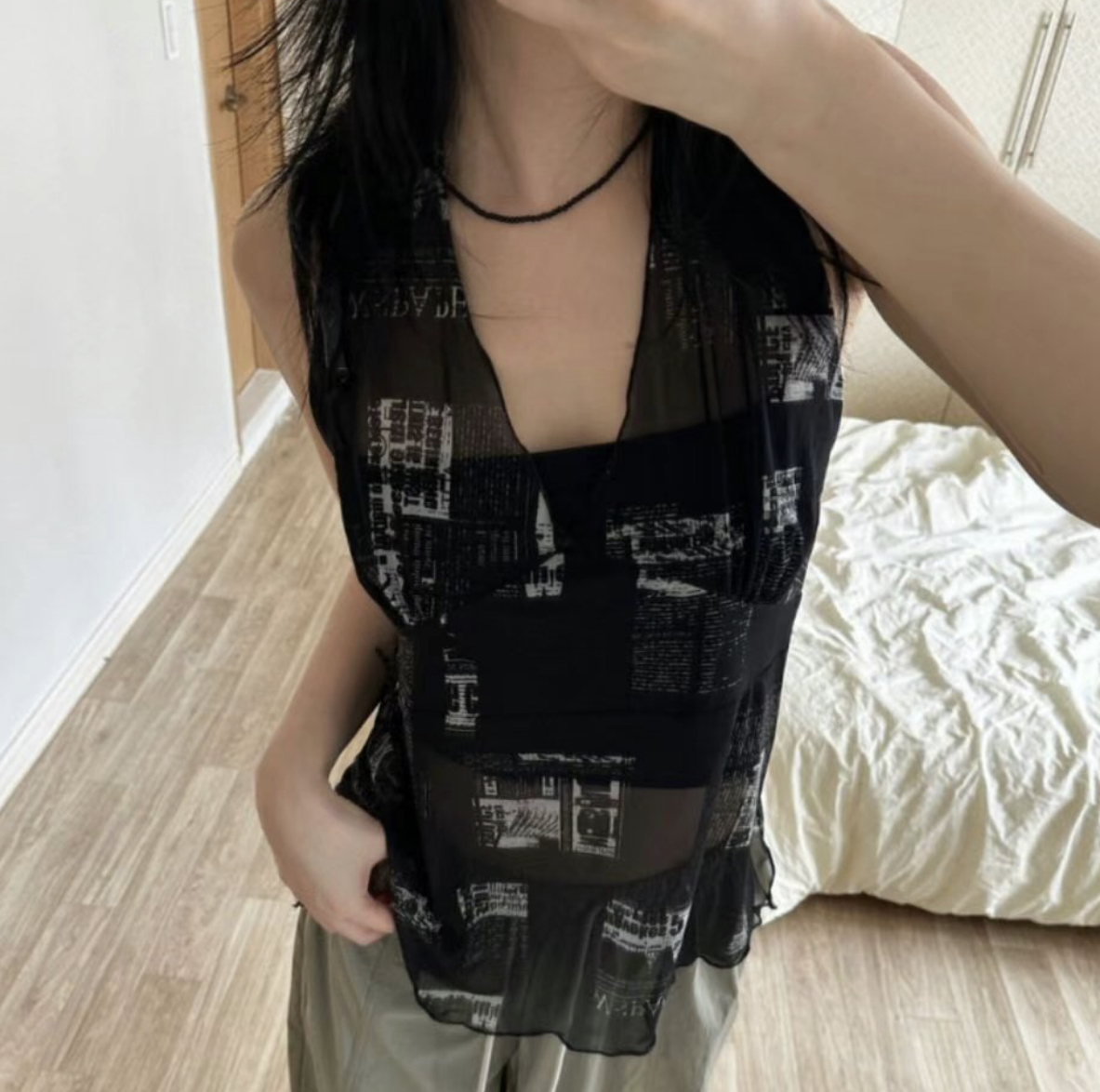 AUGUSTLOUNGE韓國直郵東大門實拍女裝新品職業休閑吊帶背心AUGUSTLOUNGE吊帶/背心圖色2