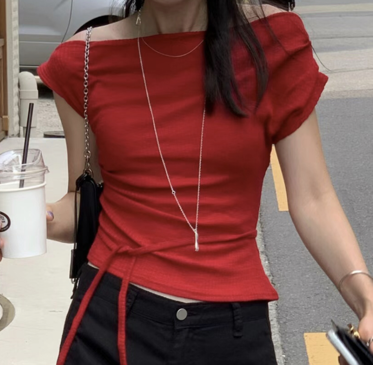 MONMOUTH直郵韓國代購女裝新款真品時尚24春夏休閑人氣T恤MONMOUTHT恤圖色4