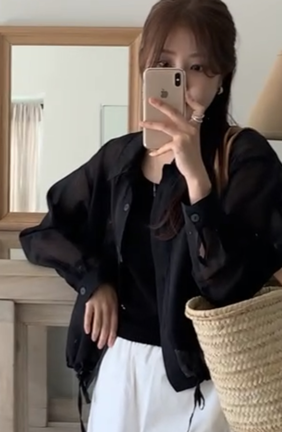 DAOWL韓國直郵東大門實拍女裝新款時尚人氣熱賣24春夏襯衫蕾絲衫NUFF襯衫/蕾絲衫圖色3