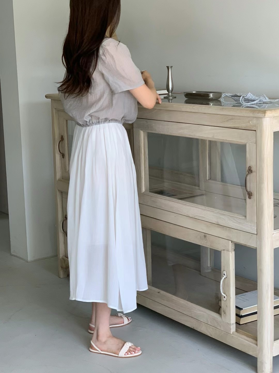 DAOWL韓國直郵東大門實拍女裝新品真品24春夏半身裙中短裙NUFF半身裙/中短裙