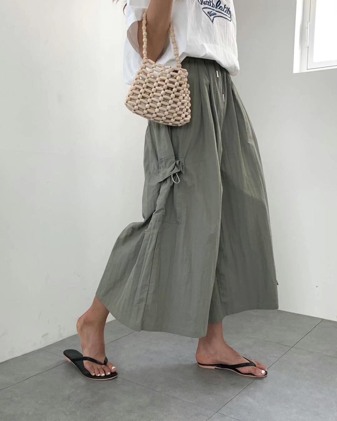ANDANT直郵韓國代購女裝新款人氣24春夏推薦休閑休閑褲工裝ANDANT休閑褲