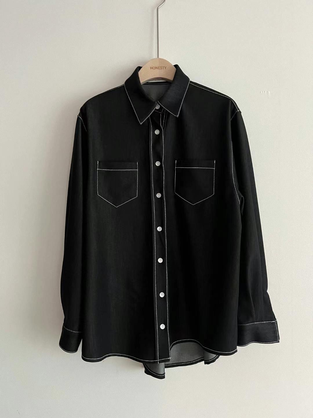 HONESTY直郵韓國代購女裝新款職業熱賣推薦時尚休閑襯衫蕾絲衫HONESTY襯衫/蕾絲衫圖色2