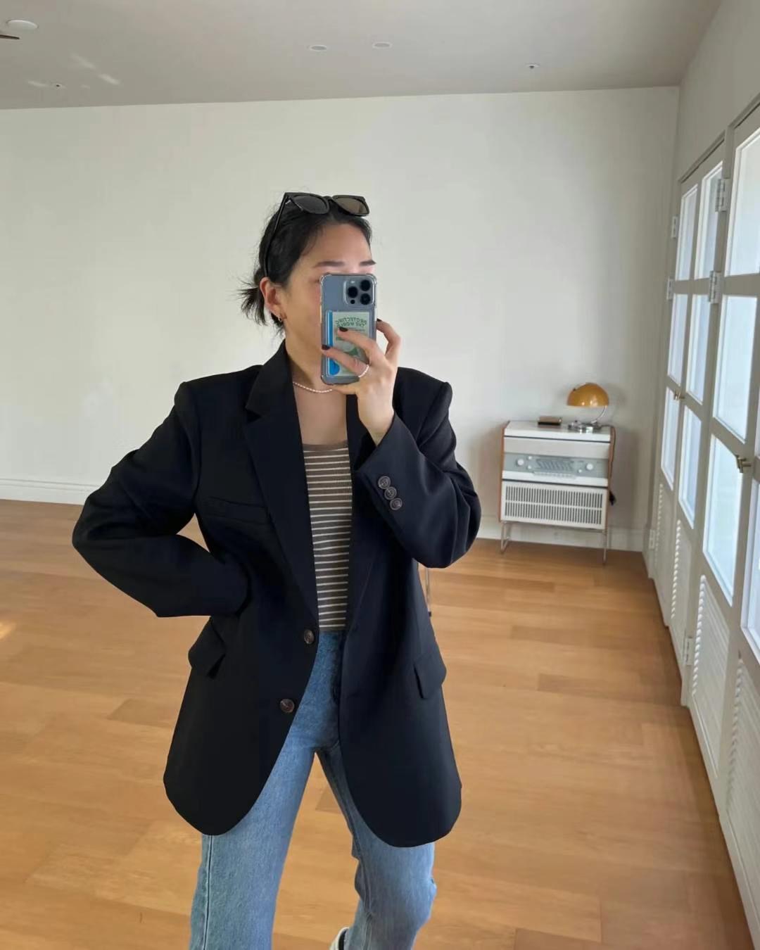 HONESTY韓國直郵東大門實拍女裝新款真品推薦職業人氣夾克寬松HONESTY夾克