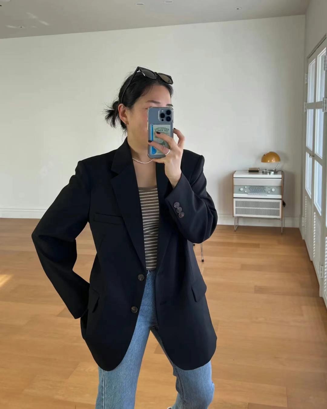 HONESTY韓國直郵東大門實拍女裝新款真品推薦職業人氣夾克寬松HONESTY夾克