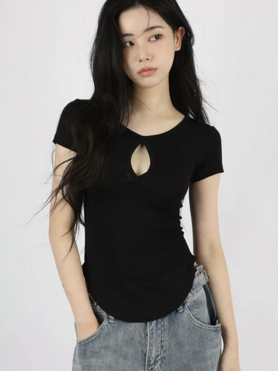 LOG MYSELF直郵韓國代購女裝新品職業休閑24春夏真品T恤LOG MYSELFT恤圖色5