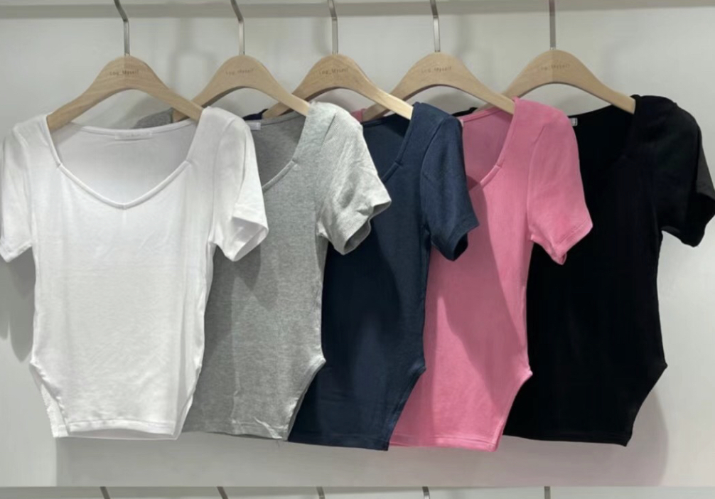 LOG MYSELF直郵韓國代購女裝新品人氣休閑真品熱賣時尚T恤LOG MYSELFT恤圖色5左五色