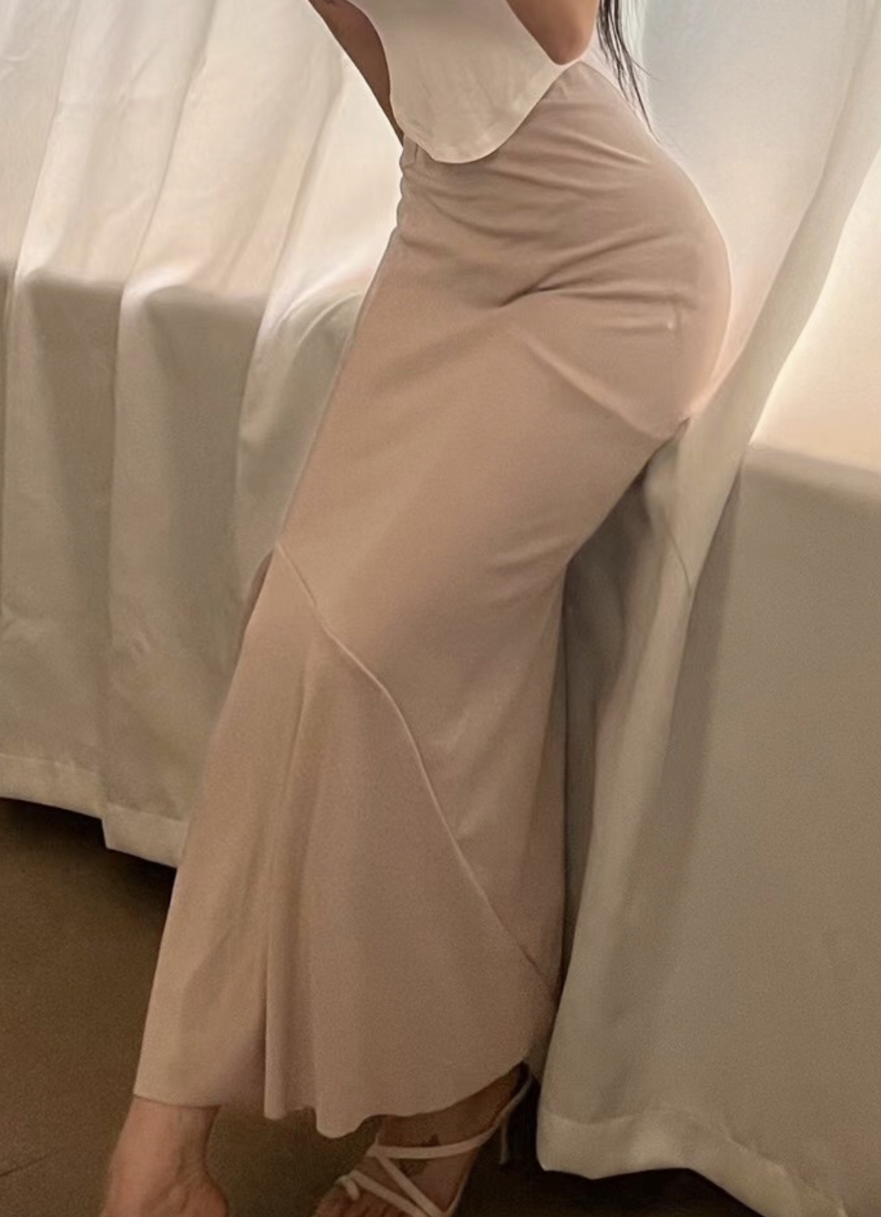 LOG MYSELF韓國直郵女裝新品真品推薦休閑熱賣24春夏長裙LOG MYSELF長裙圖色1