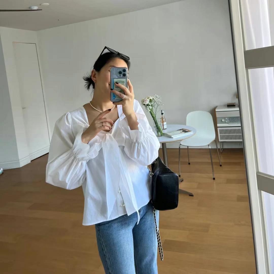 HONESTY韓國直郵東大門代購女裝新品時尚24春夏襯衫蕾絲衫HONESTY襯衫/蕾絲衫