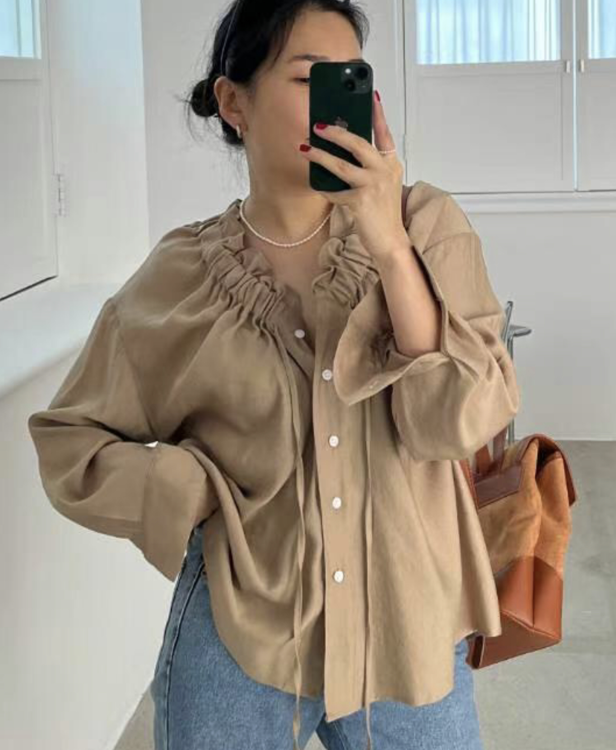 HONESTY韓國直郵東大門代購女裝新款人氣職業推薦襯衫蕾絲衫HONESTY襯衫/蕾絲衫圖色1