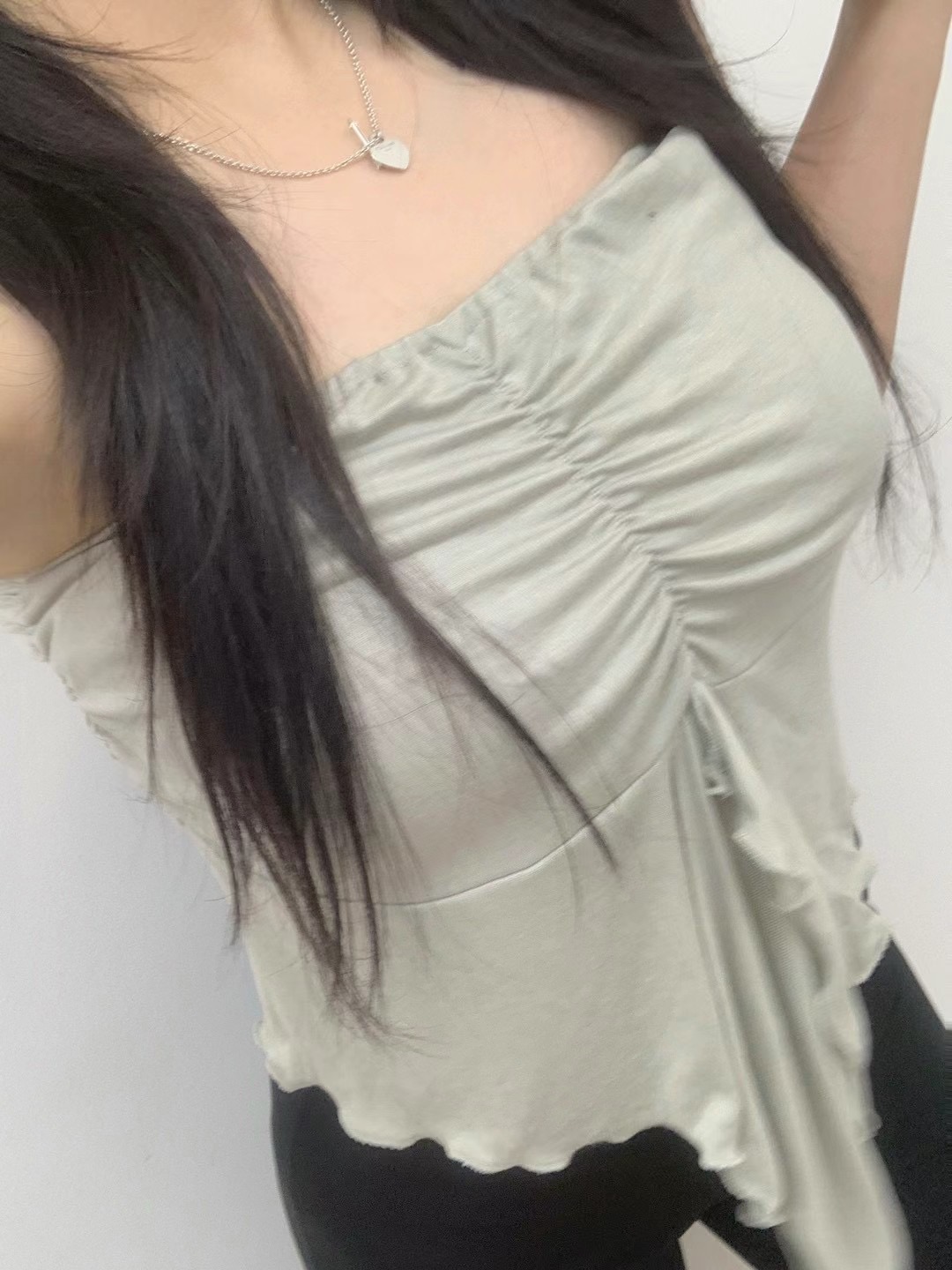 LOG MYSELF韓國直郵東大門實拍女裝新款真品休閑熱賣吊帶背心LOG MYSELF吊帶/背心圖色2