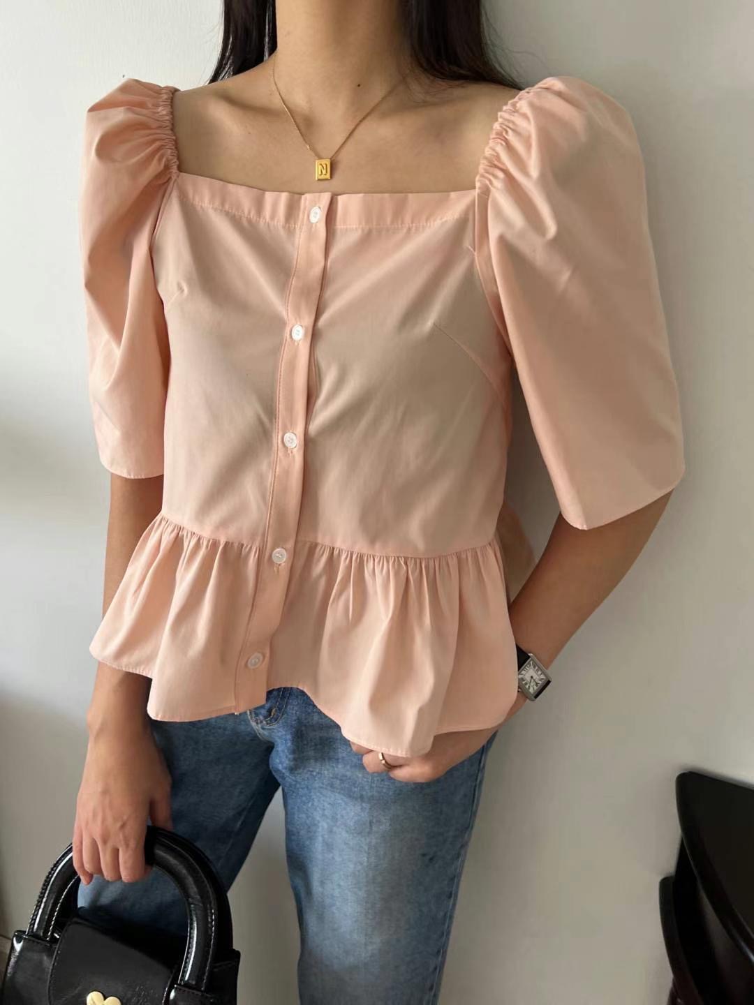 HONESTY韓國直郵東大門實拍女裝新款休閑人氣24春夏襯衫蕾絲衫HONESTY襯衫/蕾絲衫圖色1