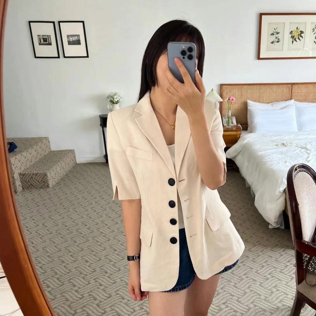 HONESTY韓國直郵女裝新款人氣時尚推薦職業熱賣24春夏夾克亞麻HONESTY夾克圖色1