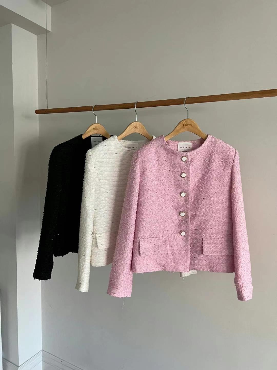 HONESTY韓國直郵東大門實拍女裝新款休閑職業推薦24春夏夾克HONESTY夾克圖色2左二色