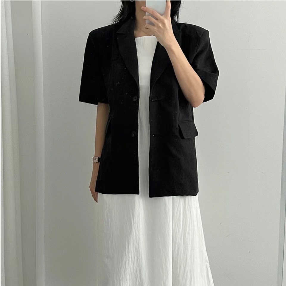 TOMBO韓國直郵東大門實拍女裝新品人氣熱賣24春夏職業夾克TOMBO夾克圖色2