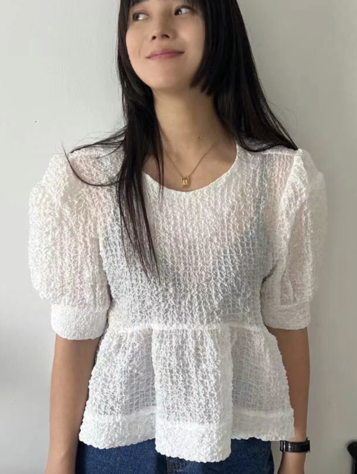 HONESTY直郵韓國代購女裝新款休閑推薦熱賣時尚人氣襯衫蕾絲衫HONESTY襯衫/蕾絲衫圖色1