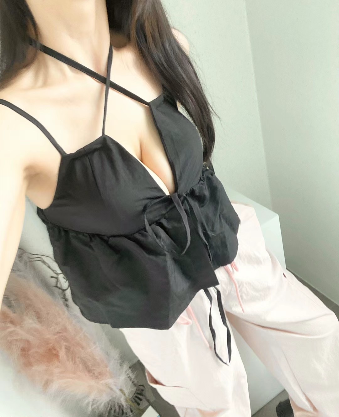 LOG MYSELF韓國直郵東大門代購女裝新品熱賣推薦真品吊帶背心LOG MYSELF吊帶/背心