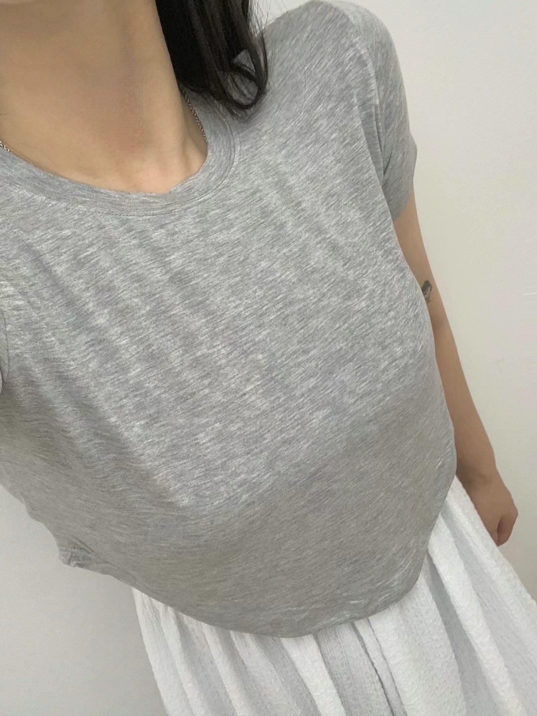 LOG MYSELF韓國直郵東大門實拍女裝新品職業24春夏推薦T恤LOG MYSELFT恤