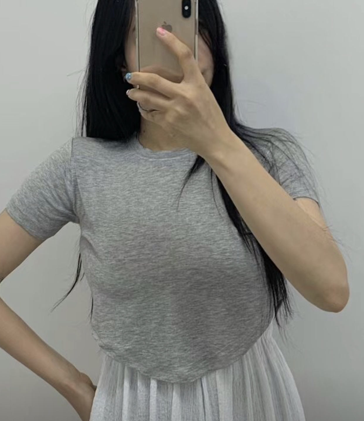 LOG MYSELF韓國直郵東大門實拍女裝新品職業24春夏推薦T恤LOG MYSELFT恤圖色2