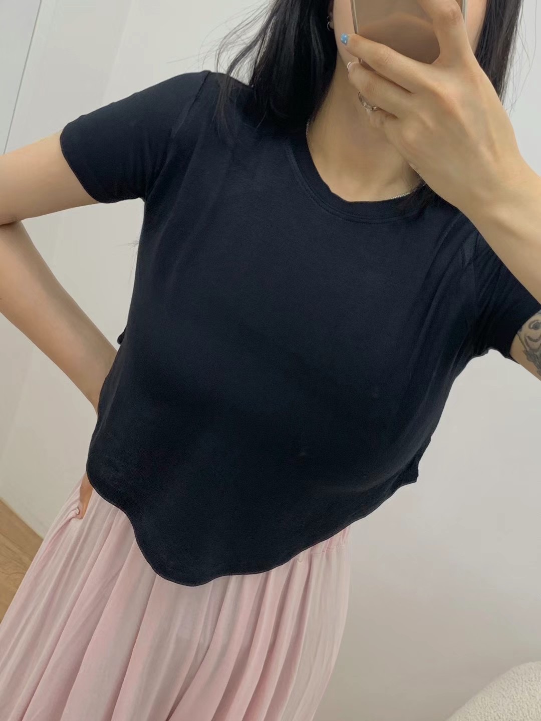 LOG MYSELF韓國直郵東大門實拍女裝新品職業24春夏推薦T恤LOG MYSELFT恤圖色4