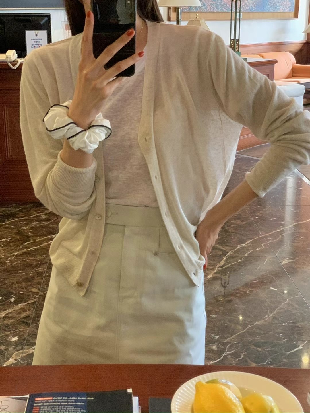 POLLEN韓國直郵女裝新款真品24秋夏人氣職業時尚熱賣針織衫POLLEN針織衫圖色1