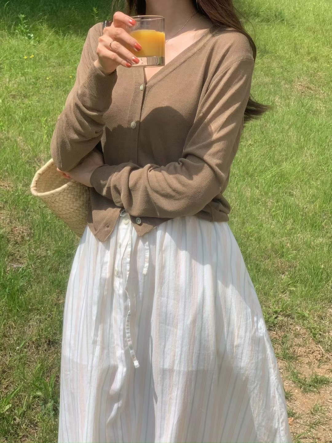 POLLEN韓國直郵女裝新款真品24秋夏人氣職業時尚熱賣針織衫POLLEN針織衫圖色3