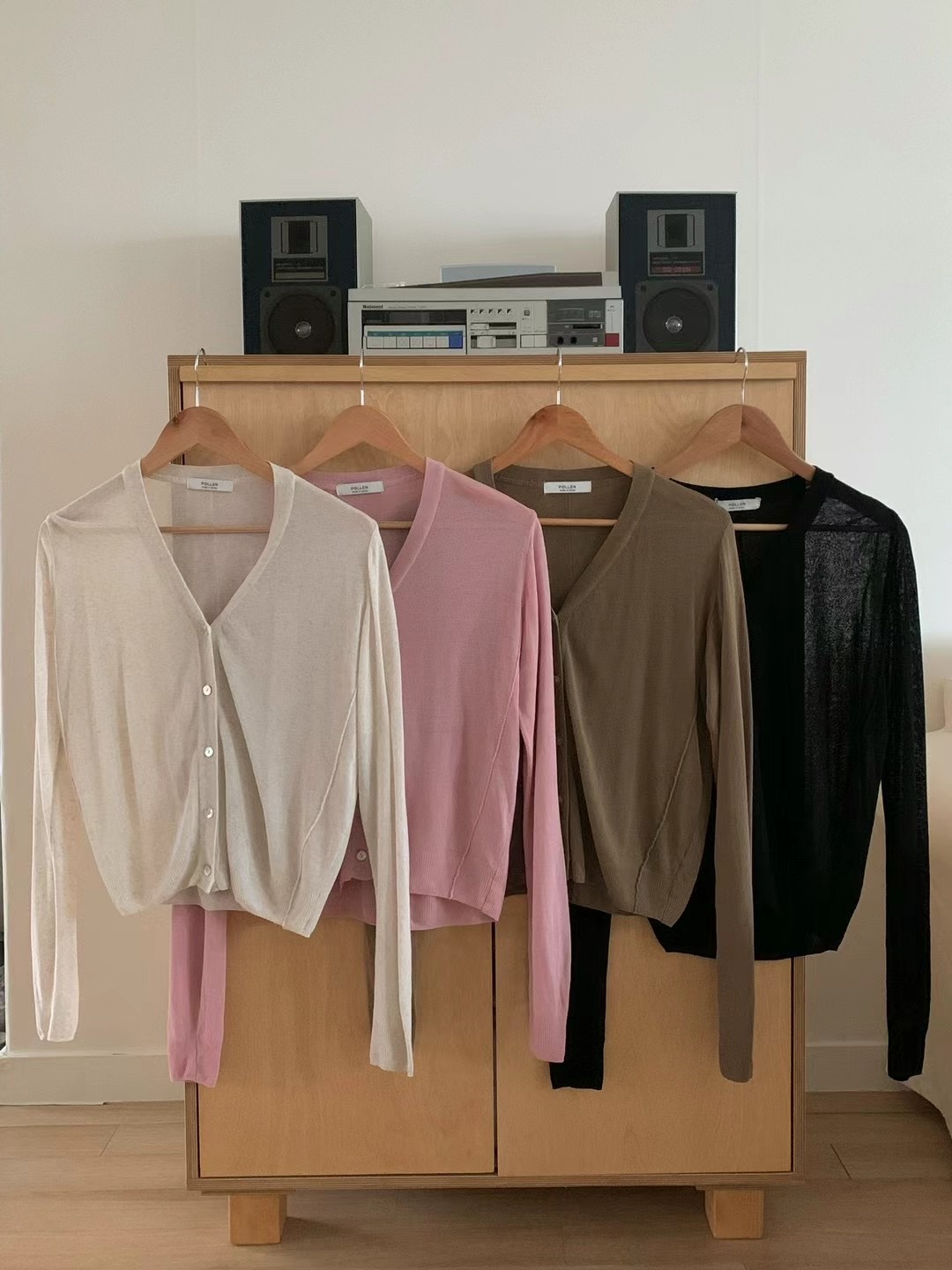 POLLEN韓國直郵女裝新款真品24秋夏人氣職業時尚熱賣針織衫POLLEN針織衫圖色4左四色