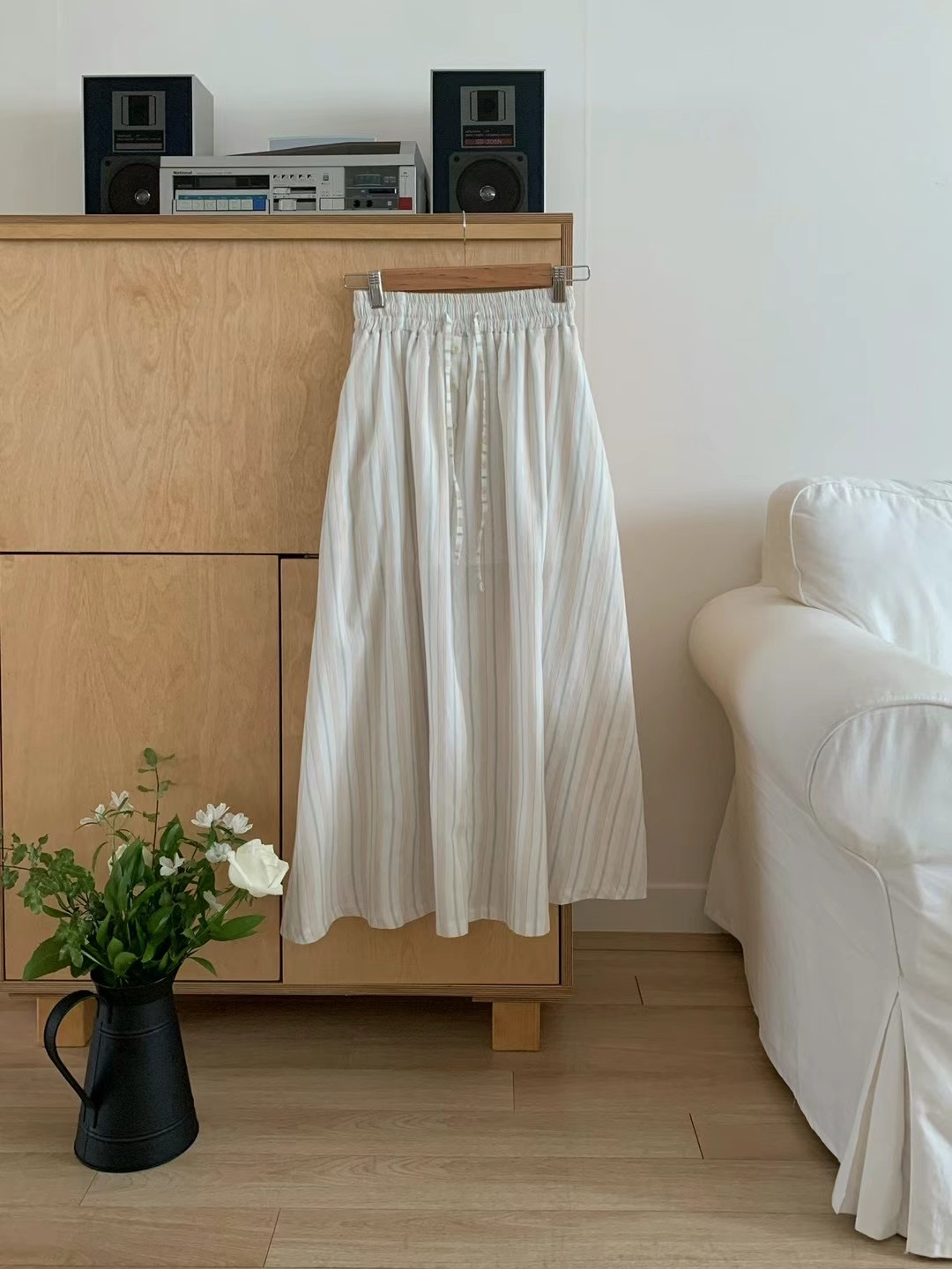 POLLEN東大門代購女士新品休閑職業人氣24秋夏半身裙中短裙POLLEN半身裙/中短裙圖色1