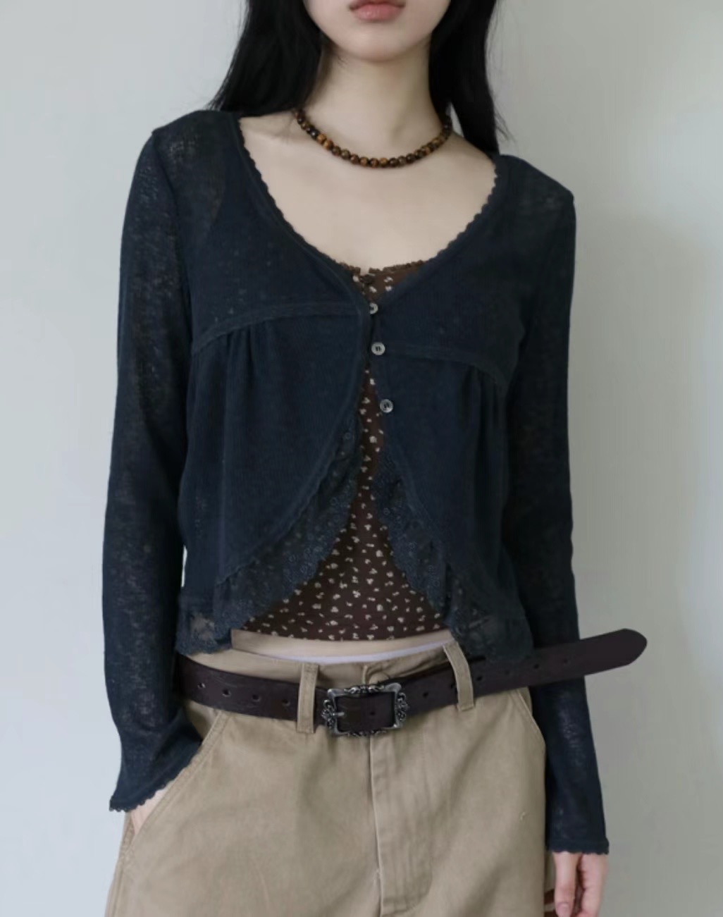 THELACREAM直郵韓國代購女裝新款真品推薦人氣時尚24春夏針織衫SPOON針織衫