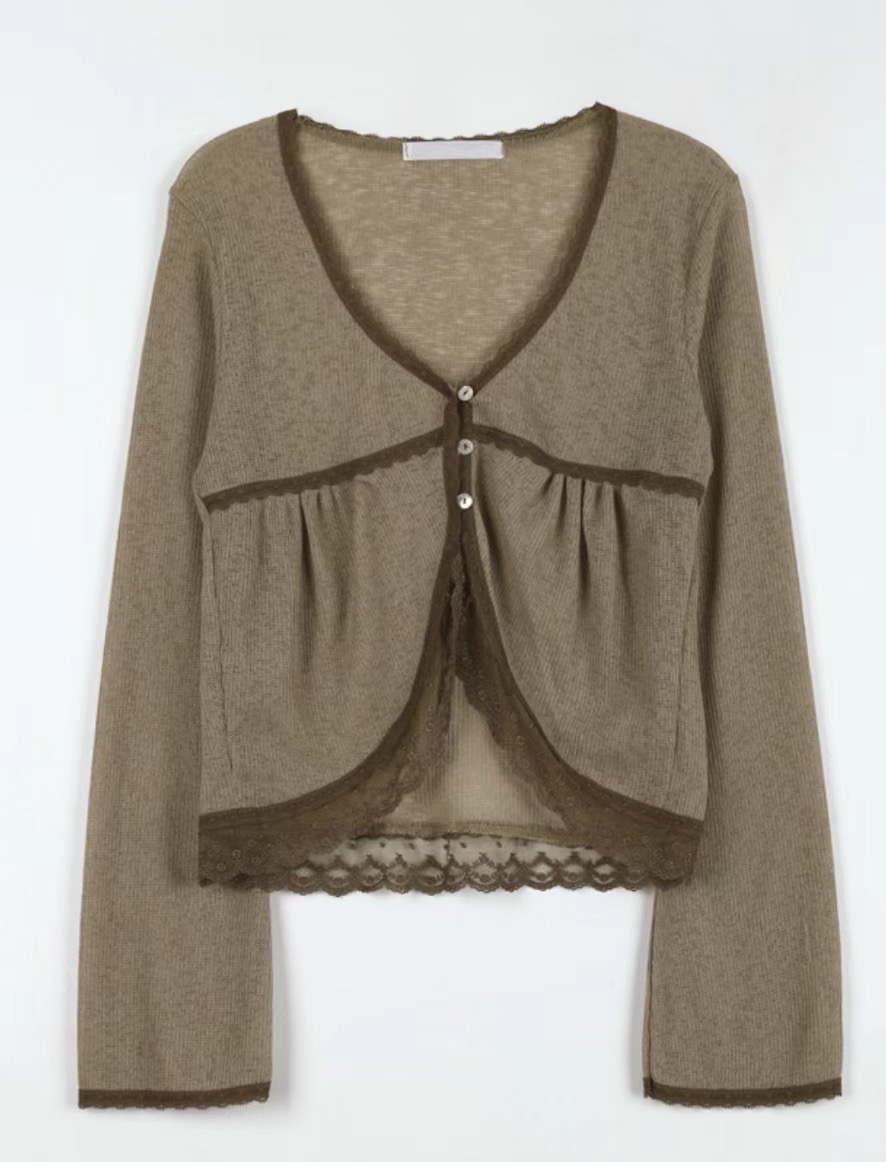 THELACREAM直郵韓國代購女裝新款真品推薦人氣時尚24春夏針織衫SPOON針織衫圖色2