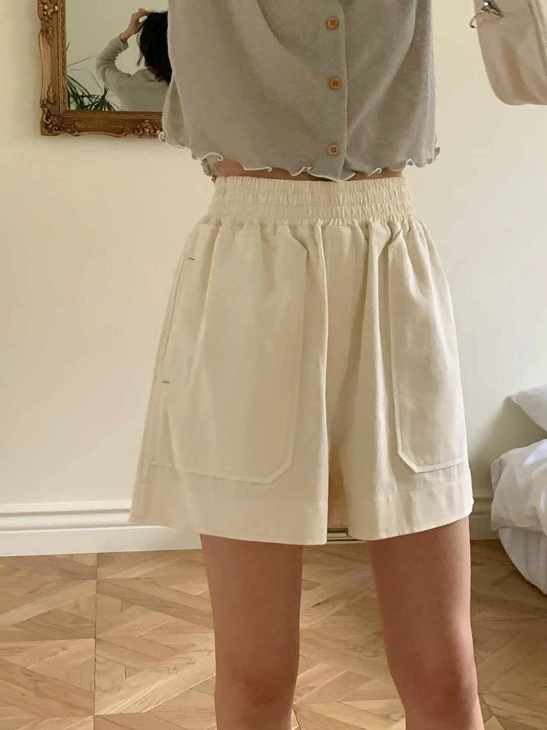 POLLEN東大門代購女士新品推薦真品人氣時尚24秋夏職業短褲POLLEN短褲圖色1