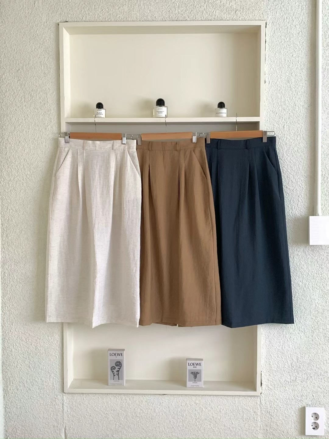 POLLEN韓國直郵女裝新款時尚職業真品熱賣24秋夏休閑長裙POLLEN長裙圖色2左二色