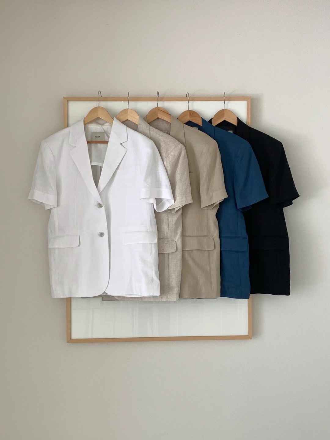 POLLEN東大門直郵女裝新品人氣推薦24秋夏熱賣真品夾克亞麻POLLEN夾克圖色4左四色