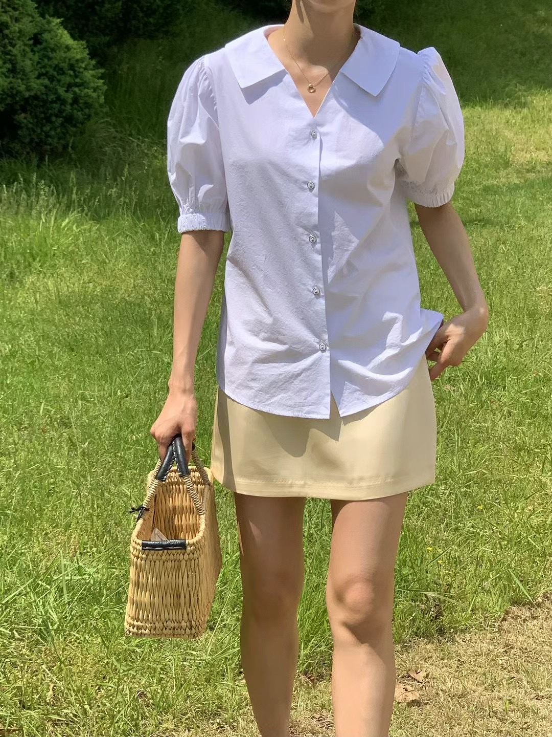 POLLEN東大門直郵女裝新款人氣24秋夏真品推薦襯衫蕾絲衫POLLEN襯衫/蕾絲衫