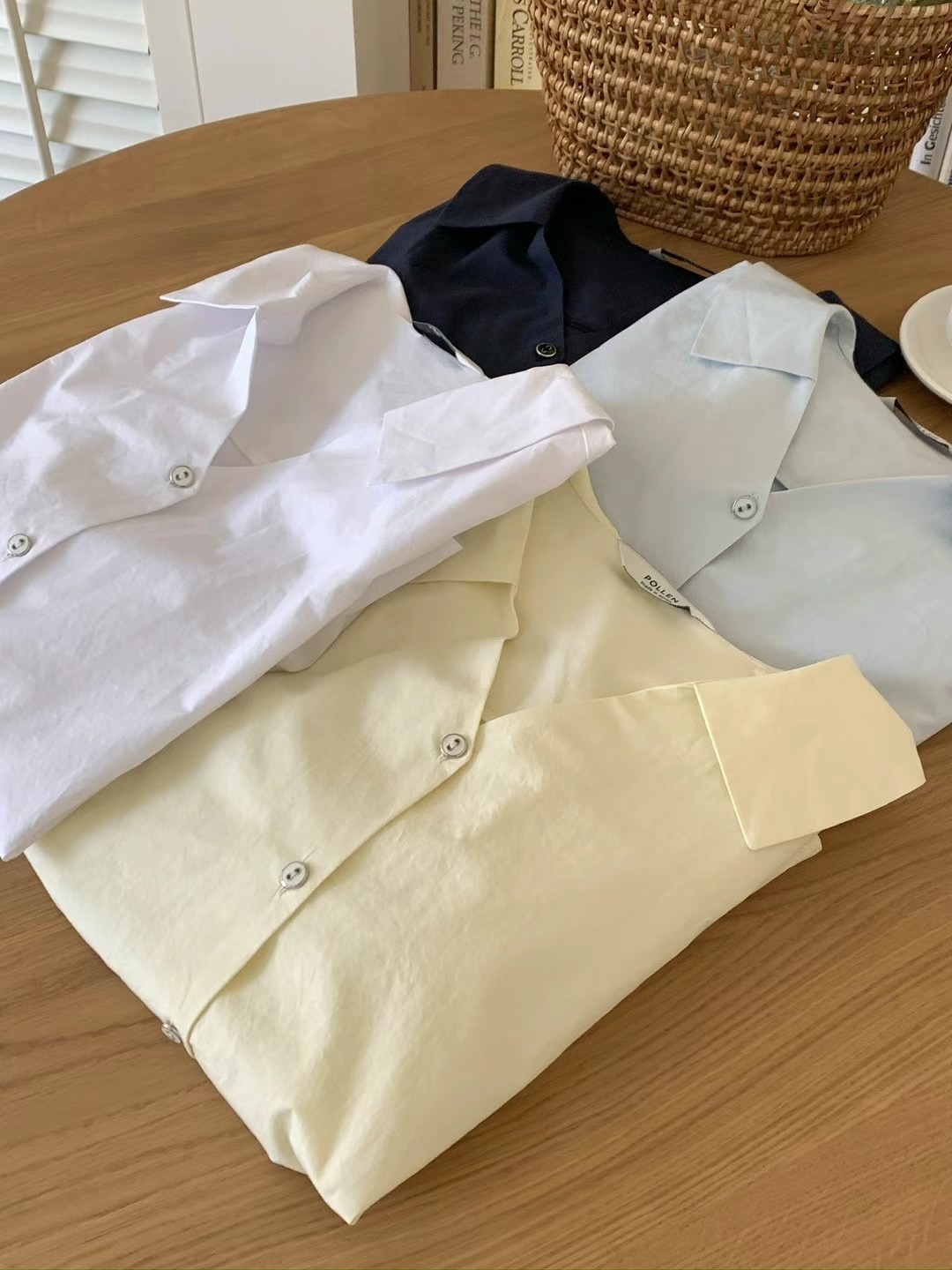 POLLEN東大門直郵女裝新款人氣24秋夏真品推薦襯衫蕾絲衫POLLEN襯衫/蕾絲衫