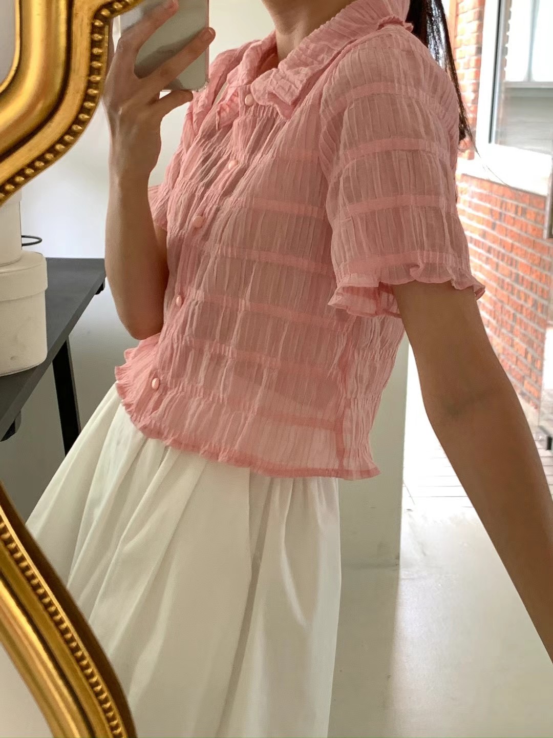 POLLEN韓國直郵女士新款推薦休閑24秋夏熱賣人氣職業針織衫POLLEN針織衫