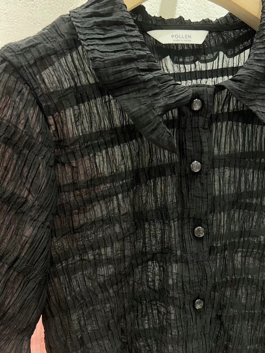 POLLEN韓國直郵女士新款推薦休閑24秋夏熱賣人氣職業針織衫POLLEN針織衫