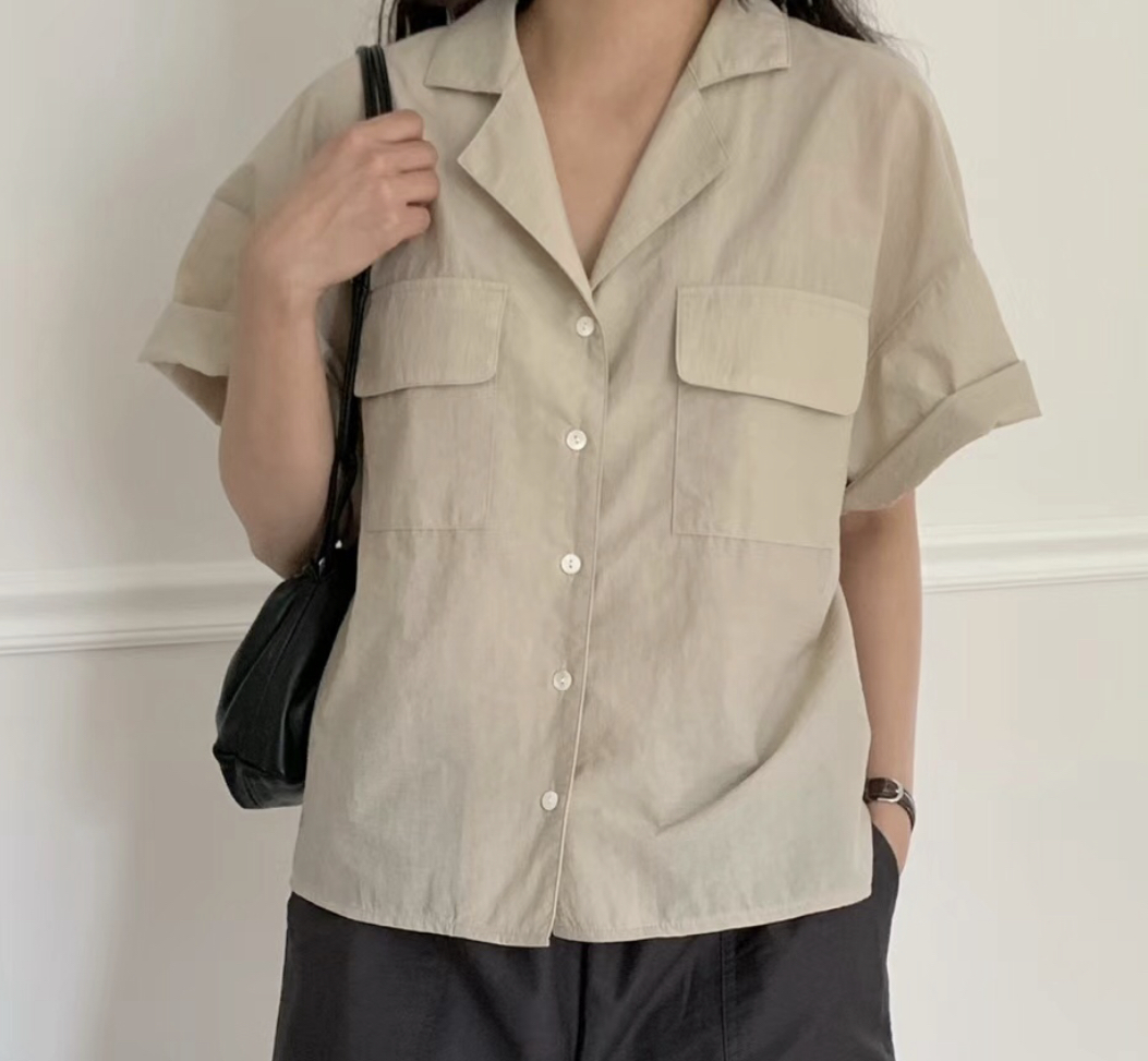 AN STAND韓國直郵女裝新品職業24春夏時尚熱賣襯衫蕾絲衫AN STAND-2件起襯衫/蕾絲衫圖色3