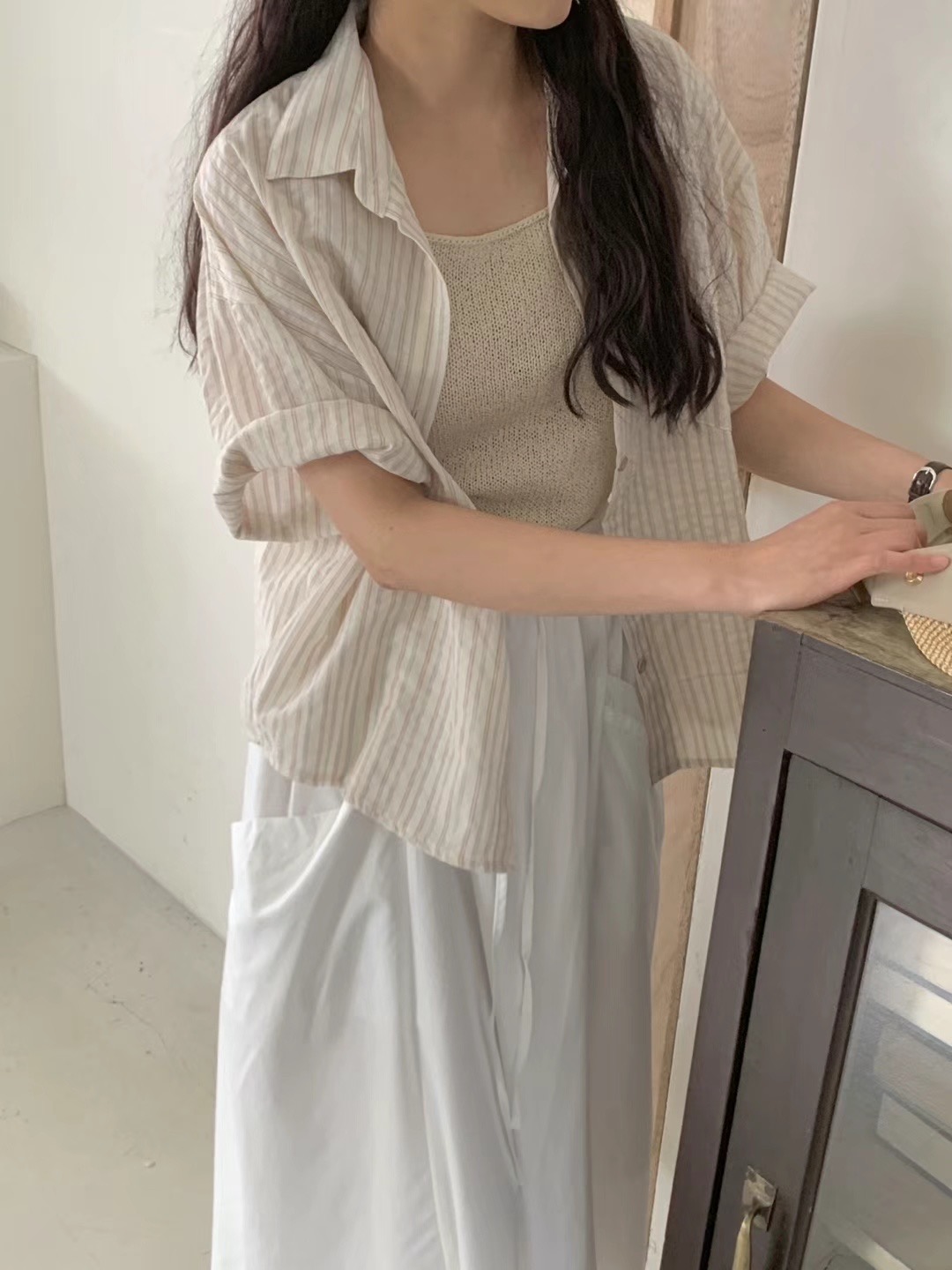 AN STAND韓國直郵女裝新款職業時尚人氣真品24春夏襯衫蕾絲衫AN STAND-2件起襯衫/蕾絲衫